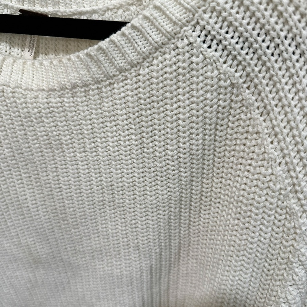 Free People Cream Knit‎ cropped Sweater size XS - Picture 2 of 5